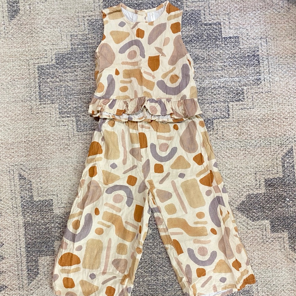 Rylee + Cru 4-5y Abstract Pattern Sleeveless set